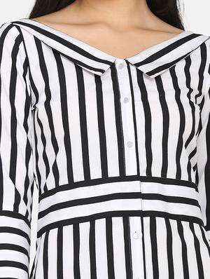 button up striped maxi dress - 17411420 - Standard Image - 5