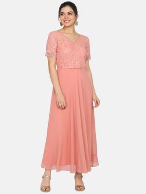 embellished bodice maxi dress - 17411423 - Standard Image - 2