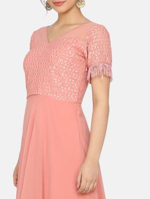 embellished bodice maxi dress - 17411423 - Standard Image - 4