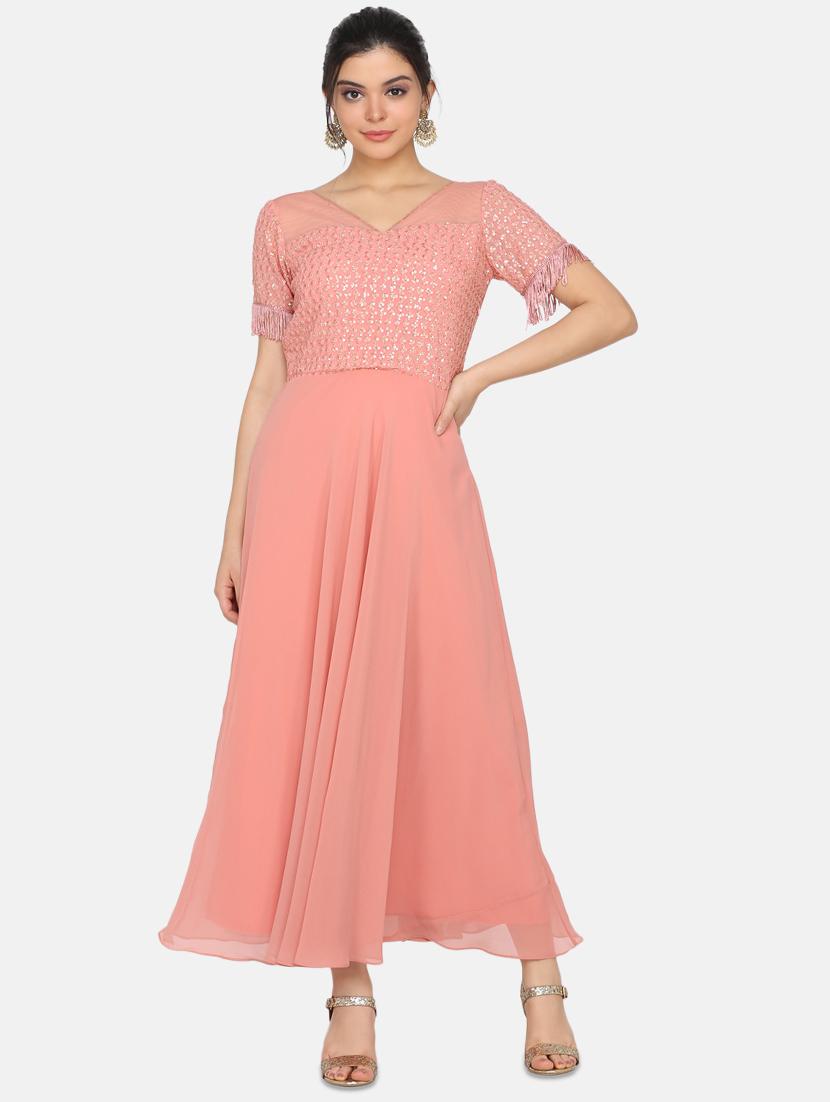 embellished bodice maxi dress - 17411423 - Zoom Image - 1