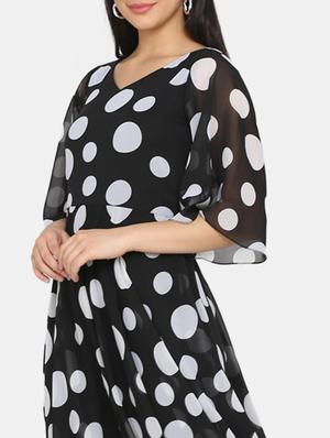 flutter sleeves polka dot dress - 17411425 - Standard Image - 4