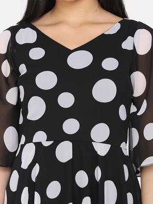 flutter sleeves polka dot dress - 17411425 - Standard Image - 5