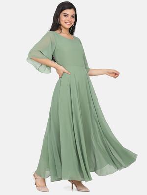 flutter sleeves maxi dress - 17411426 - Standard Image - 2