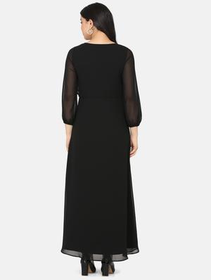 v neck maxi dress - 17411428 - Standard Image - 3