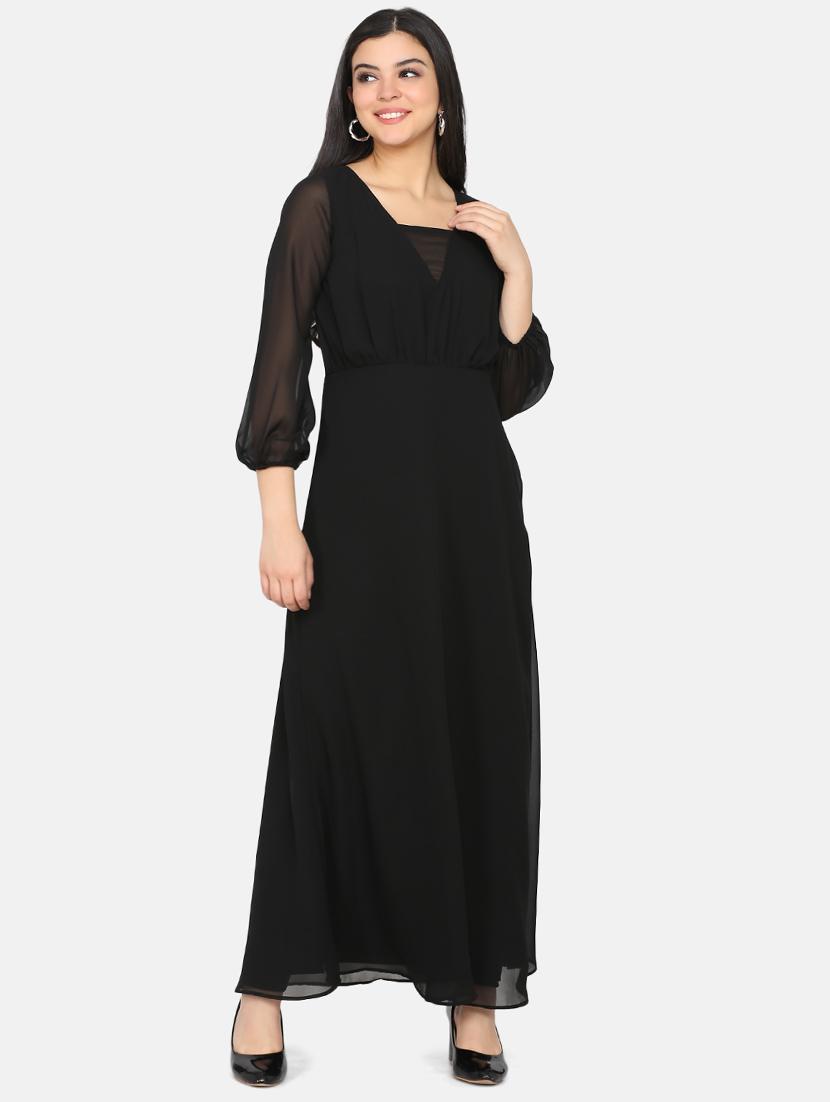 v neck maxi dress - 17411428 - Zoom Image - 1
