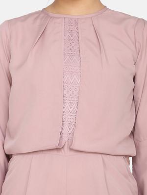 lace detail full leg jumpsuit - 17411429 - Standard Image - 5