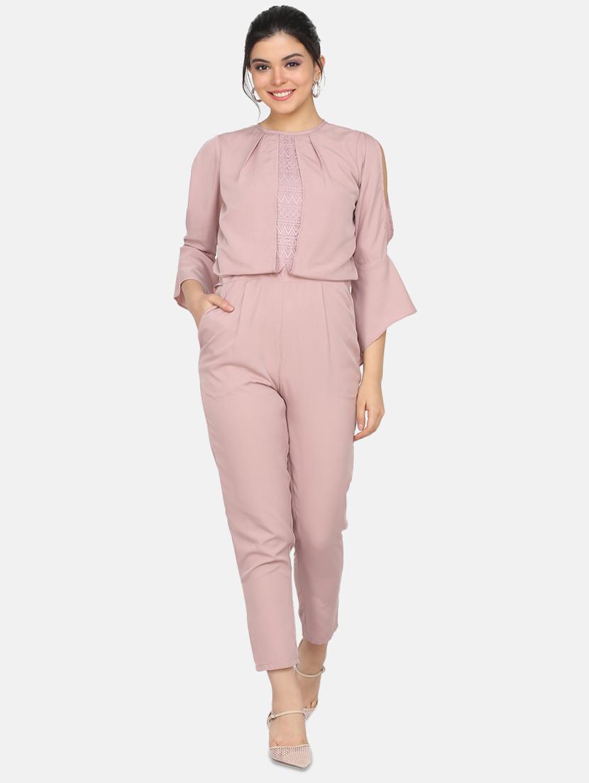 lace detail full leg jumpsuit - 17411429 - Zoom Image - 3