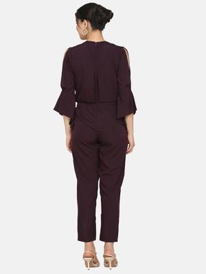 lace detail full leg jumpsuit - 17411430 - Standard Image - 3