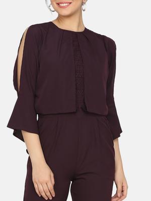lace detail full leg jumpsuit - 17411430 - Standard Image - 4
