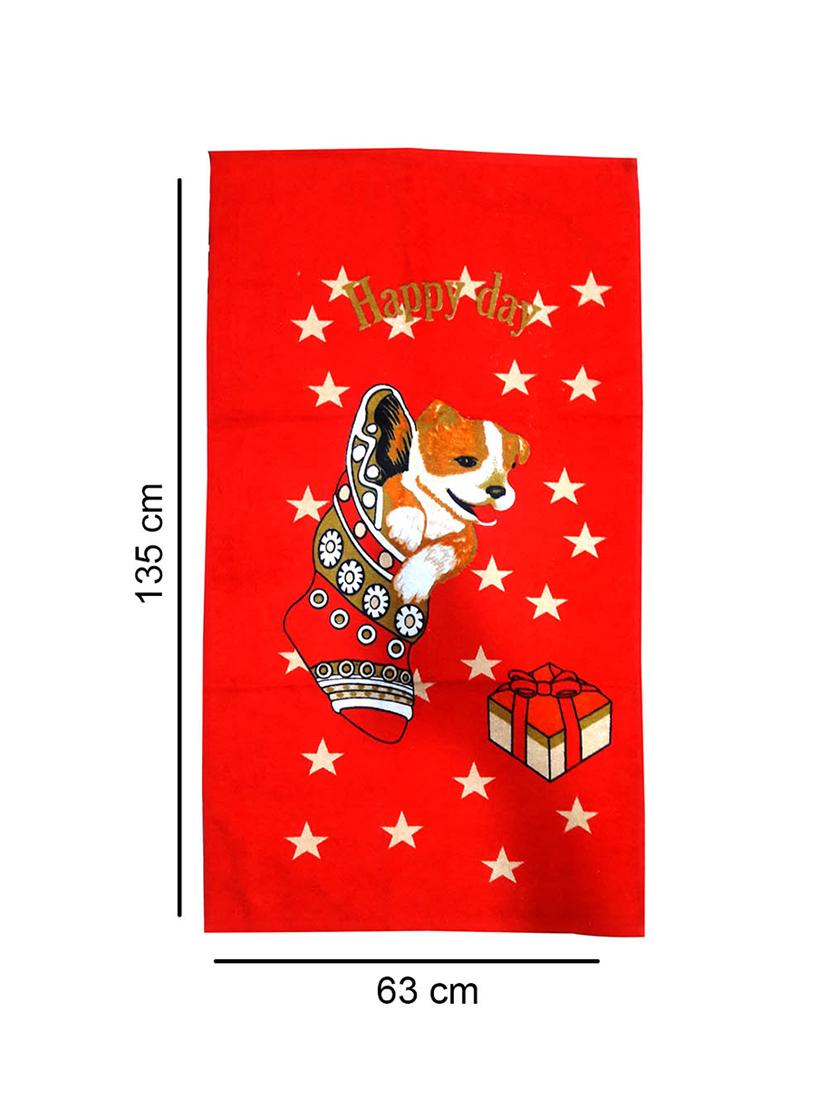 100% cotton 300 gsm kids cartoon bath towel for bathroom set of 1pc, multicolor,63x135, happydog - 17411492 - Zoom Image - 4