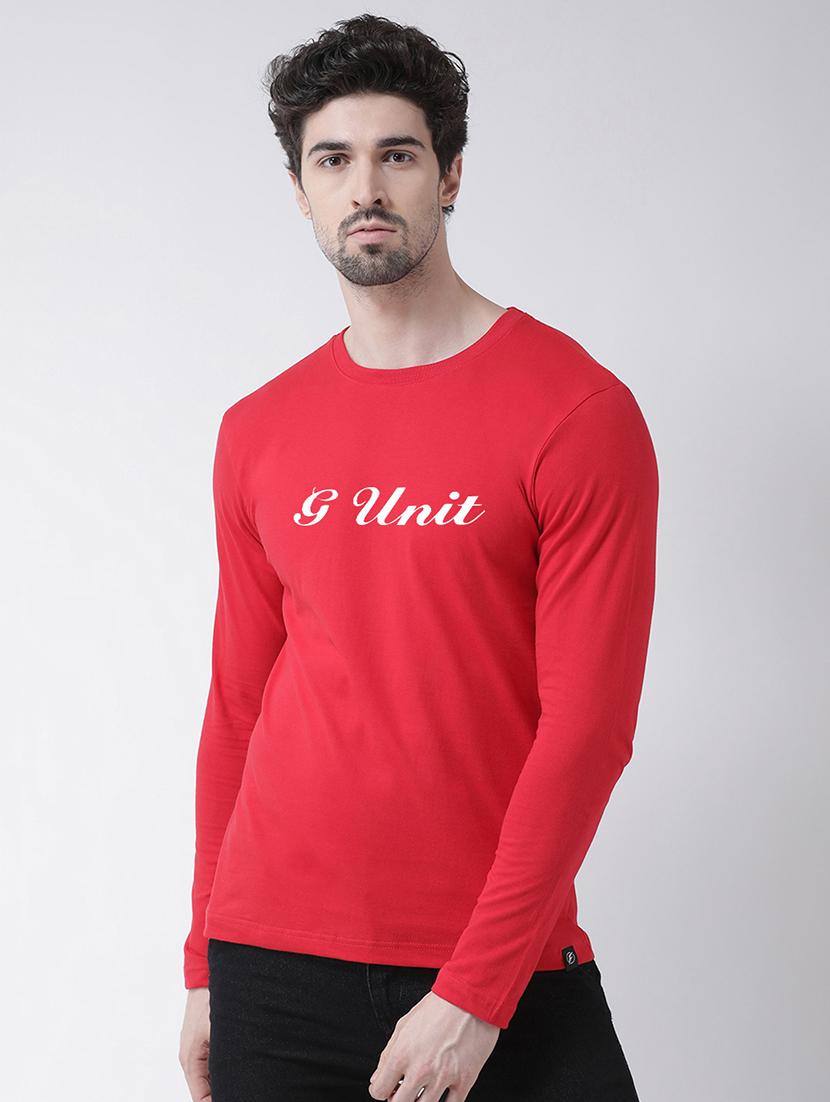 red chest print t-shirt - 17411525 - Zoom Image - 1