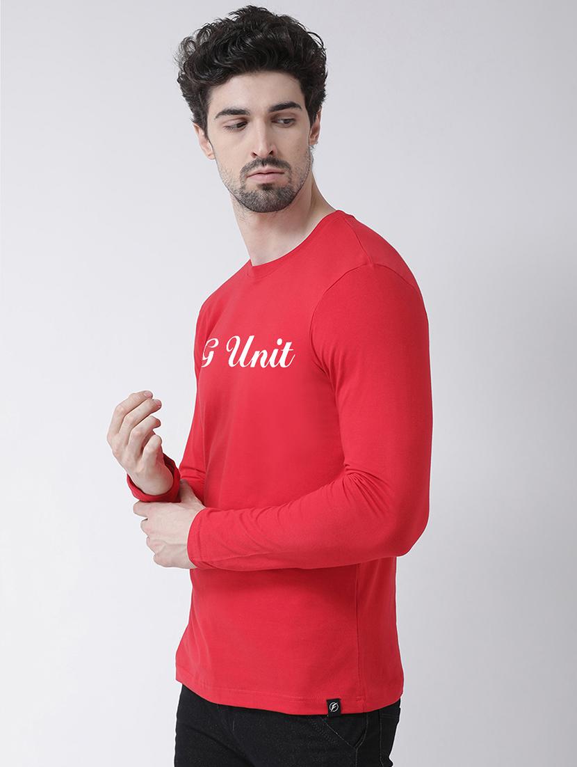 red chest print t-shirt - 17411525 - Zoom Image - 2