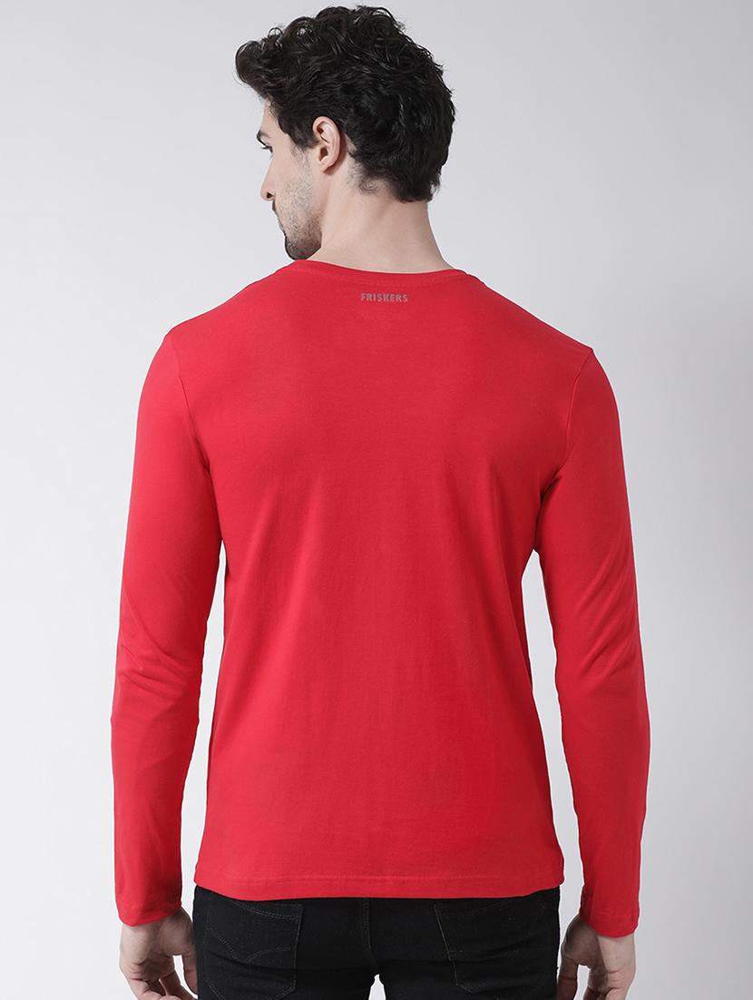 red chest print t-shirt - 17411525 - Zoom Image - 3