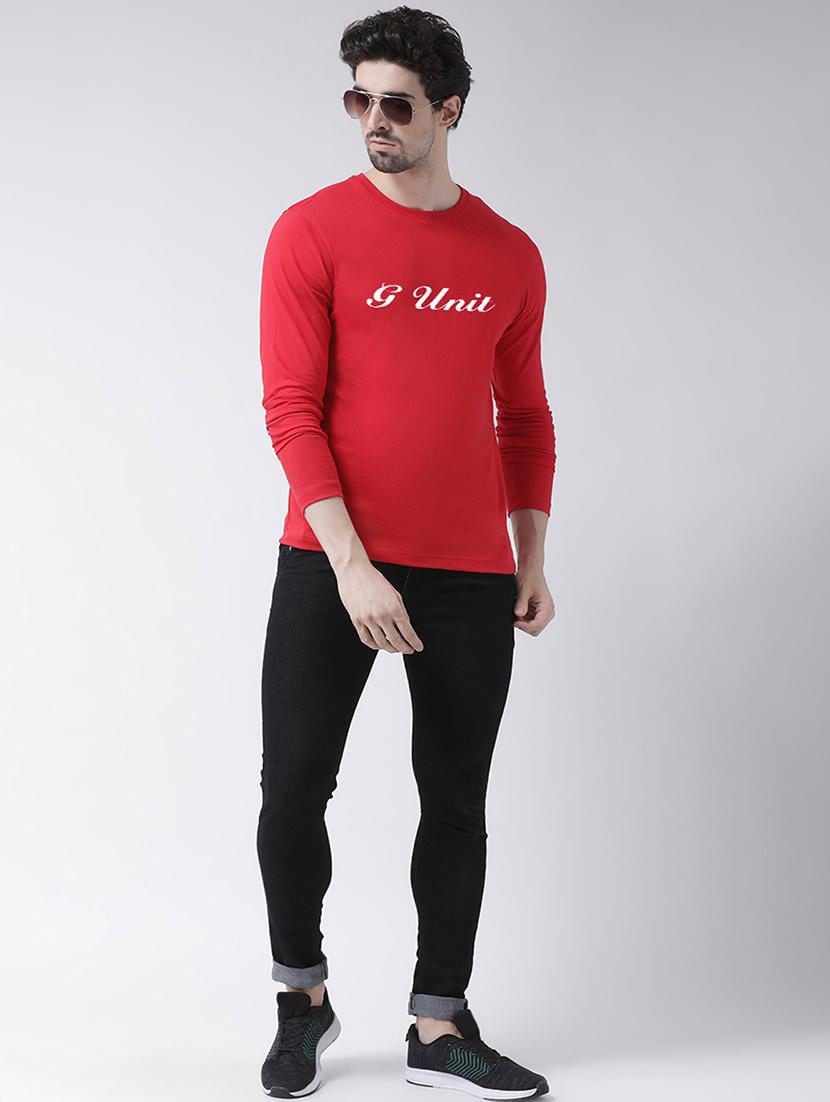 red chest print t-shirt - 17411525 - Zoom Image - 4