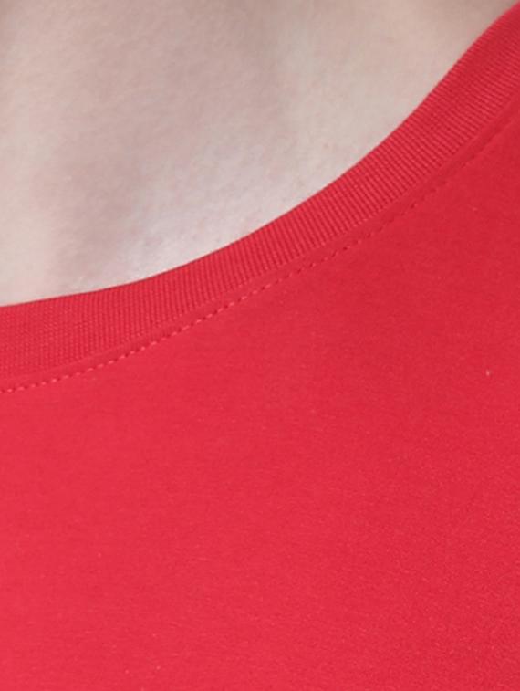 red chest print t-shirt - 17411525 - Zoom Image - 5