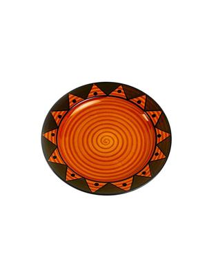 ceramic handmade traditional tribal art round plates (set of 6) - 17411639 - Standard Image - 4