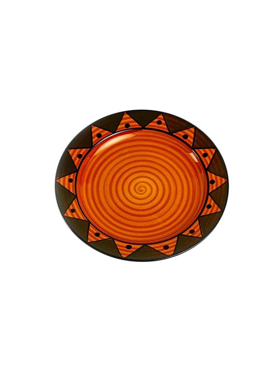 ceramic handmade traditional tribal art round plates (set of 6) - 17411639 - Zoom Image - 4