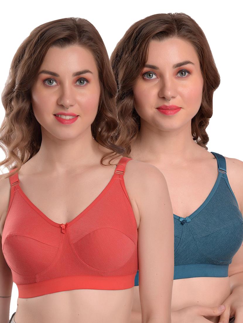 set of 2 solid minimizer bra - 17411665 - Zoom Image - 1