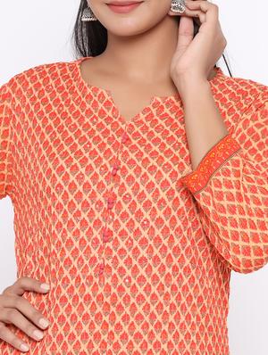 printed straight kurta - 17411814 - Standard Image - 4