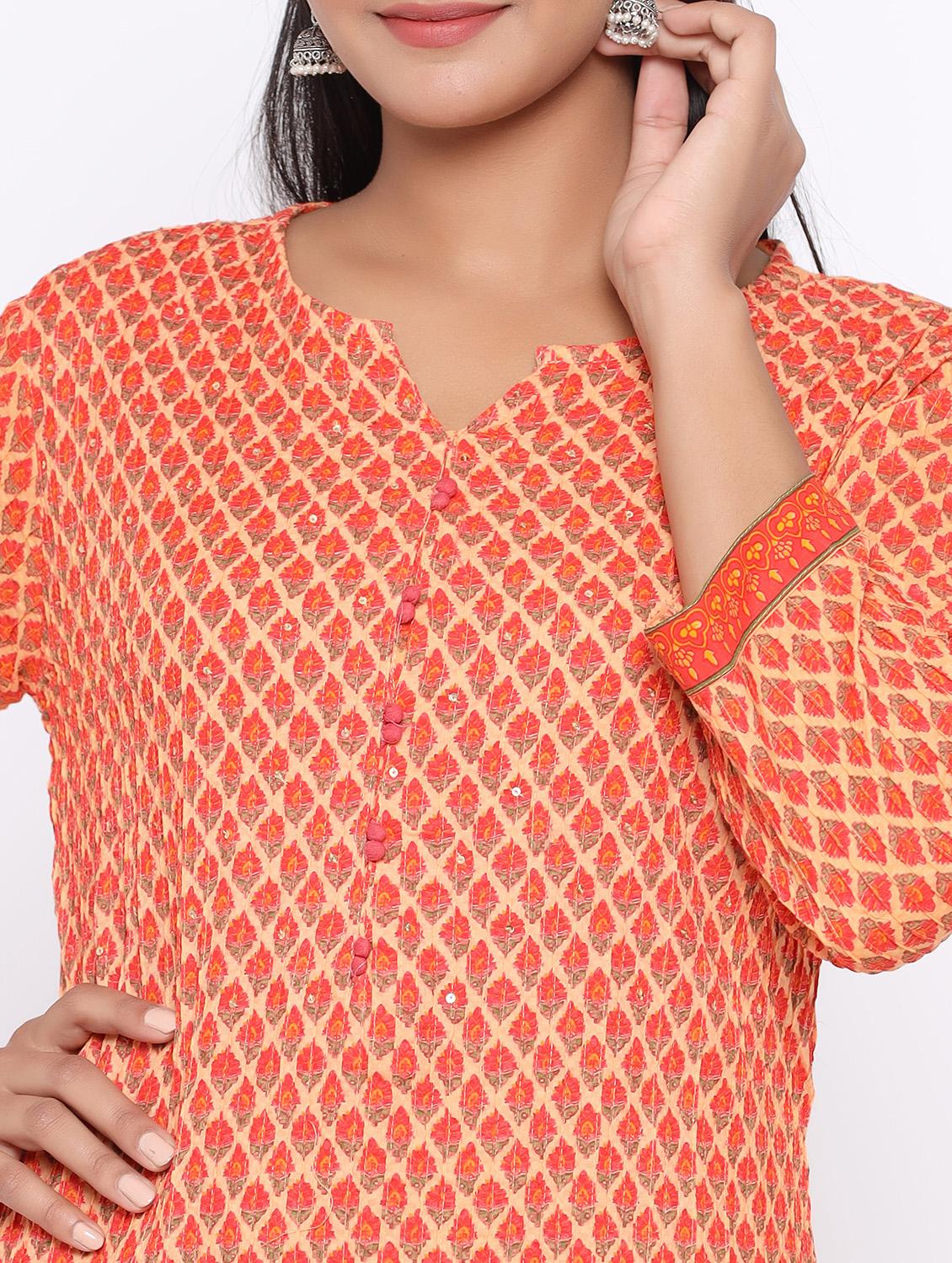 printed straight kurta - 17411814 - Zoom Image - 4