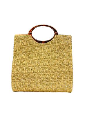 gold leatherette (pu) regular clutch - 17412029 - Standard Image - 2