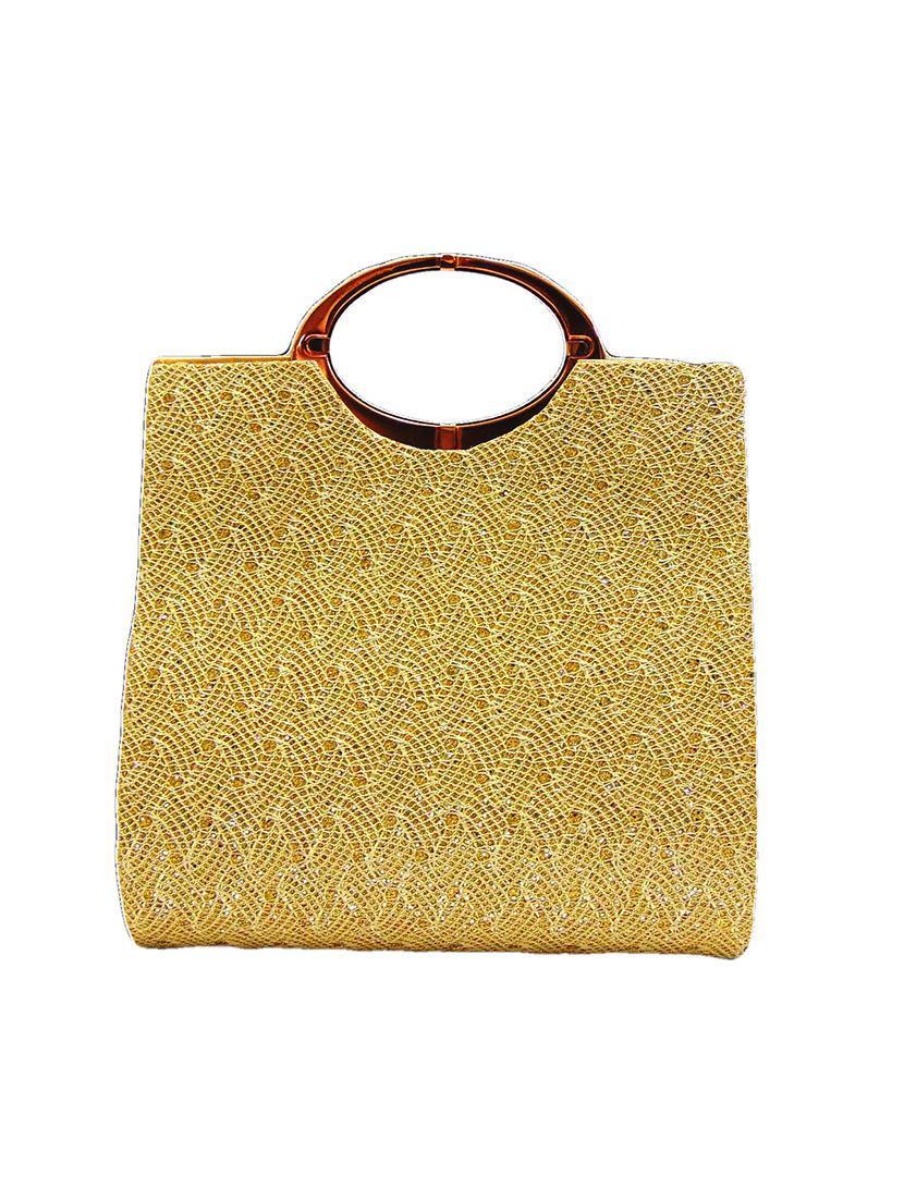 gold leatherette (pu) regular clutch - 17412029 - Zoom Image - 2