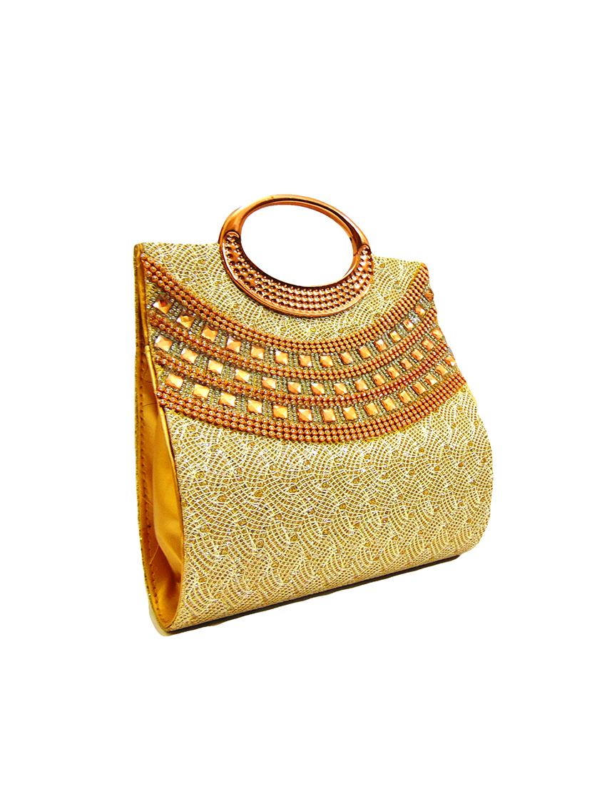 gold leatherette (pu) regular clutch - 17412029 - Zoom Image - 4
