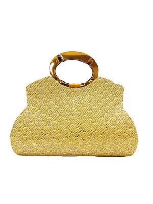 gold leatherette (pu) regular clutch - 17412030 - Standard Image - 2