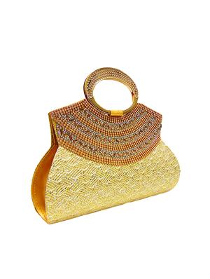 gold leatherette (pu) regular clutch - 17412030 - Standard Image - 4