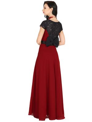 bow back flared maxi dress - 17412733 - Standard Image - 3