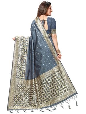 ethnic motifs paithani saree with blouse - 17412948 - Standard Image - 2