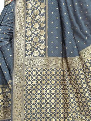 ethnic motifs paithani saree with blouse - 17412948 - Standard Image - 4