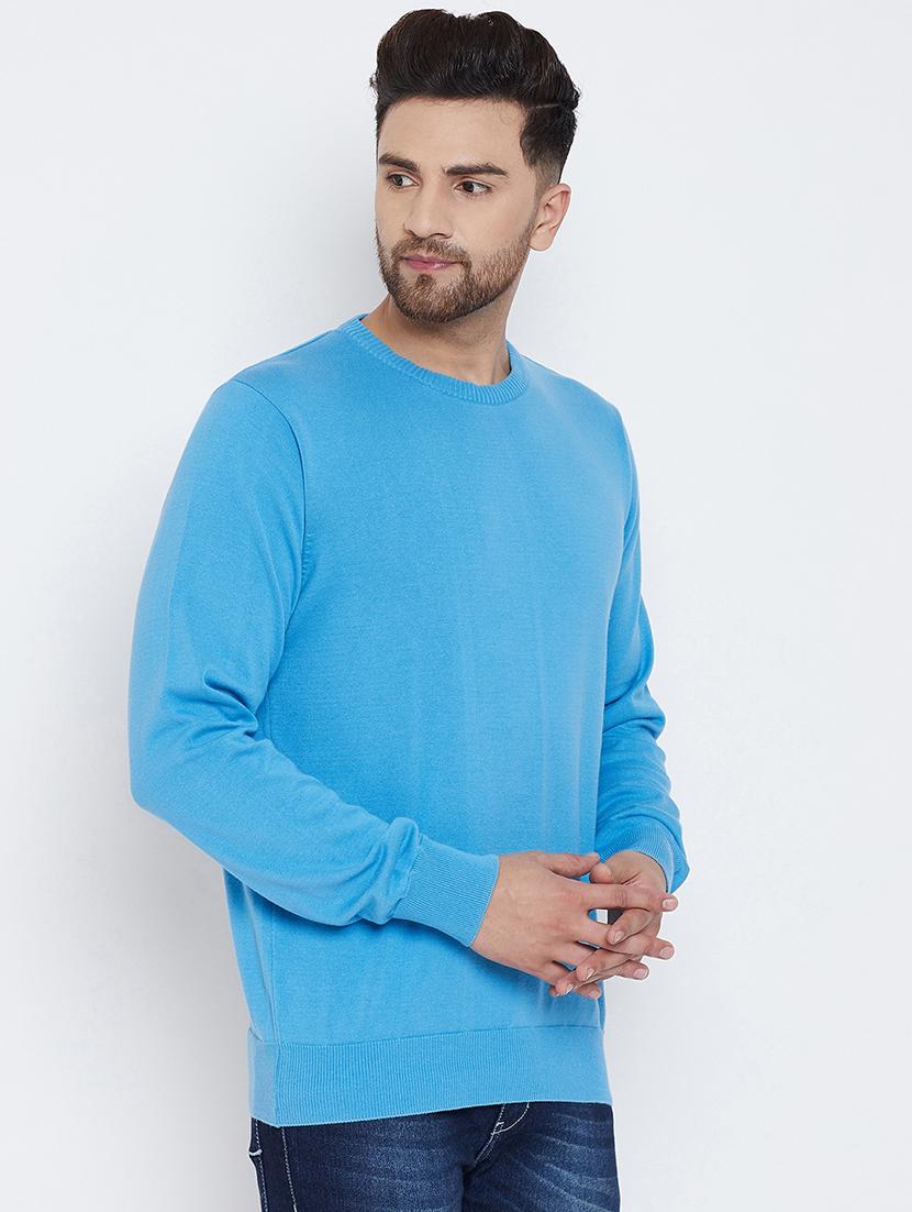 blue solid pullover - 17412997 - Zoom Image - 2