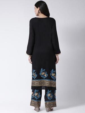 foil print kurta palazzo set - 17413528 - Standard Image - 3