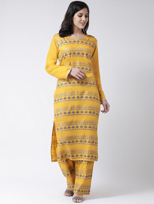 foil print kurta palazzo set - 17413538 - Standard Image - 1