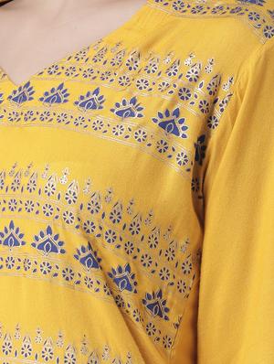 foil print kurta palazzo set - 17413538 - Standard Image - 4