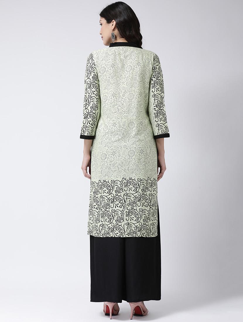 printed kurta palazzo set - 17413553 - Zoom Image - 3