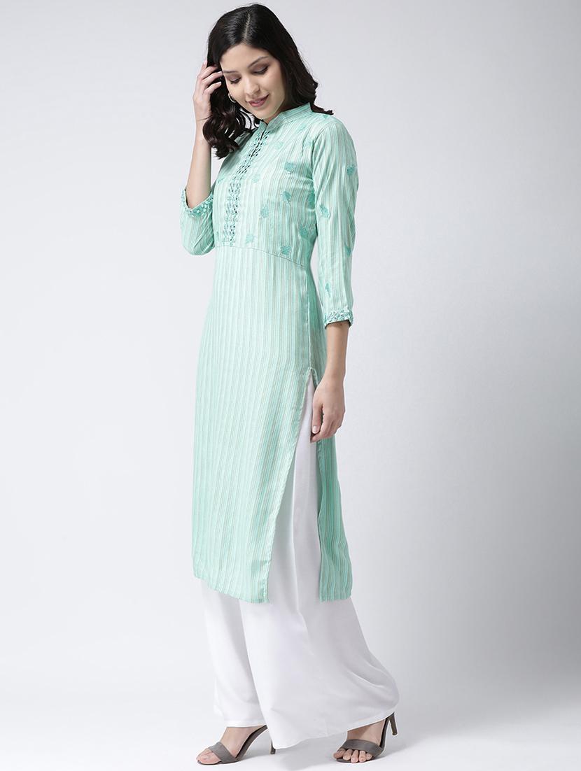 embroidered kurta palazzo set - 17413565 - Zoom Image - 2