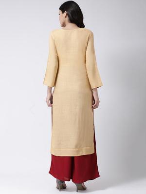 embroidered kurta palazzo set - 17413573 - Standard Image - 3