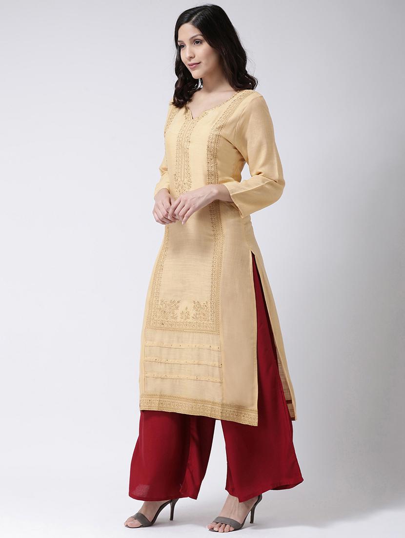 embroidered kurta palazzo set - 17413573 - Zoom Image - 2