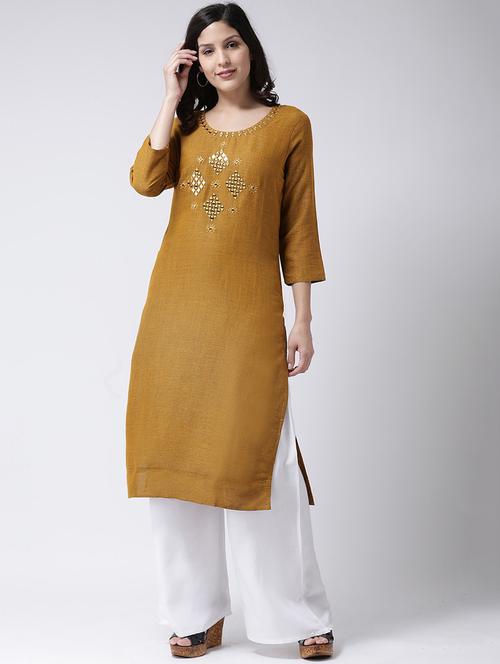 embroidered kurta palazzo set - 17413577 - Standard Image - 1