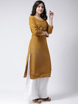 embroidered kurta palazzo set - 17413577 - Standard Image - 2