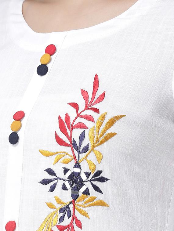 embroidered kurta palazzo set - 17413580 - Zoom Image - 4