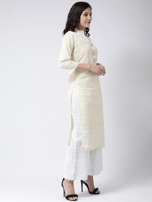 embroidered kurta palazzo set - 17413588 - Standard Image - 2