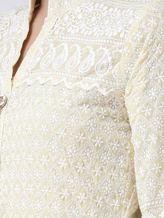 embroidered kurta palazzo set - 17413588 - Zoom Image - 4