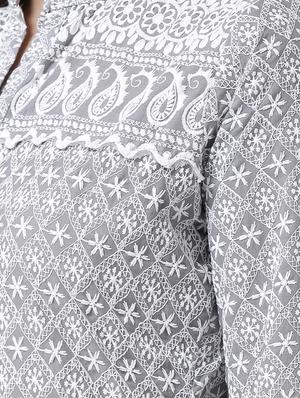 embroidered kurta palazzo set - 17413589 - Standard Image - 4