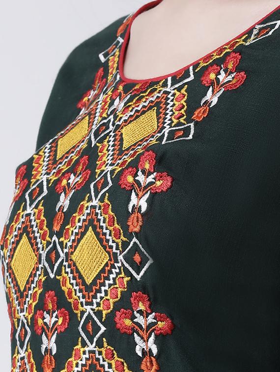 embroidered kurta palazzo set - 17413596 - Zoom Image - 4