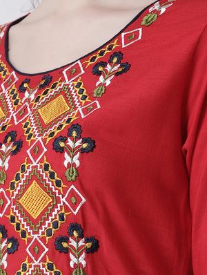embroidered kurta palazzo set - 17413598 - Standard Image - 4