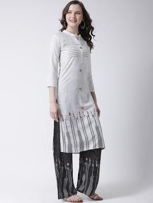 printed kurta palazzo set - 17413600 - Standard Image - 2