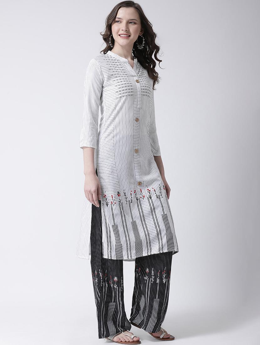 printed kurta palazzo set - 17413600 - Zoom Image - 2